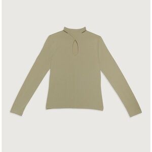 Oak + Fort MOCKNECK TOP WITH FRONT CUTOUT